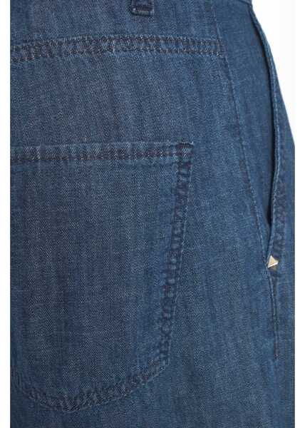 Pantaloni eleganti Cambio Wide leg pants Alina Blue Femei (BM 17352946) 5