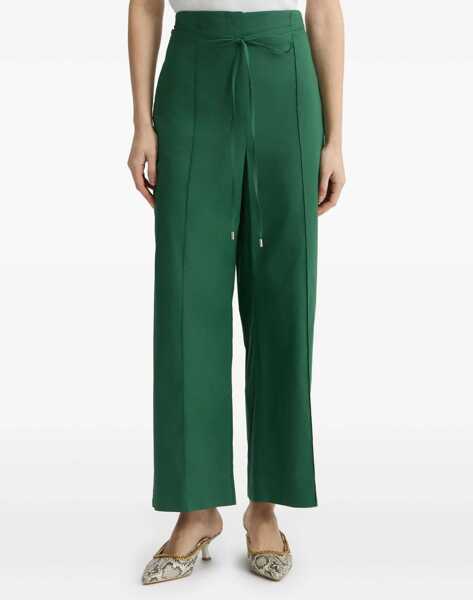 Pantaloni eleganti Liu Jo Pants with belt Green Femei (BM 17352976) 3