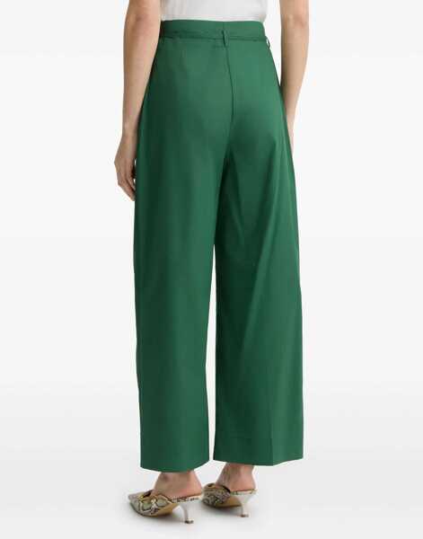 Pantaloni eleganti Liu Jo Pants with belt Green Femei (BM 17352976) 5