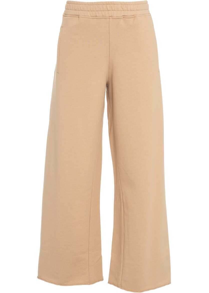 Pantaloni de trening 8PM Wide leg joggers Badrutt Beige Femei (BM 17352997) 1