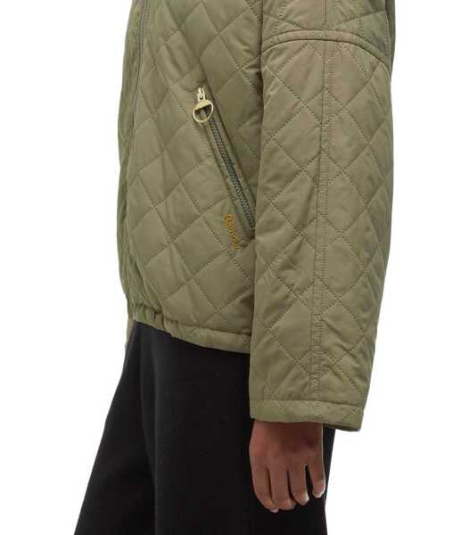 Bomber jacket Barbour BARBOUR EMLYN DUSKY GREEN QUILTED BOMBER JACKET Green Femei (BM 17353248) 5