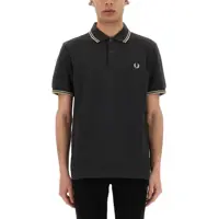 Tricouri Polo Fred Perry Cotton Pique Polo Shirt With Double Stripe