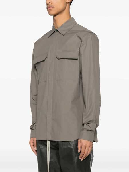 Camasi casual Rick Owens Work Shirt GREY Barbati (BM 17353456) 3