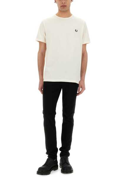 Tricouri Fred Perry Ringer T-Shirt IVORY Barbati (BM 17353480) 2