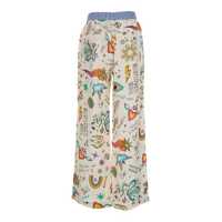 Pantaloni casual 'Bailey' Multicolor Pants With Elastic Waist And All-Over Print In Viscose Woman Femei