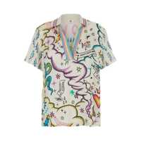 Camasi 'Korin' Multicolor Shirt With V Neck And All-Over Print In Viscose Woman Femei