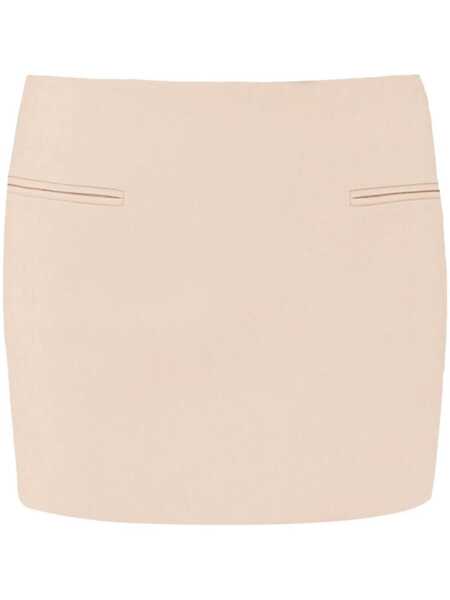 Fuste Salvatore Ferragamo Salvatore Ferragamo Wool Mini Skirt Beige Femei (BM 17355555) 1