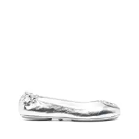Balerini Tory Burch Minnie Travel Metallic Leather Ballet Flats Femei