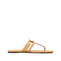 Balerini 'Ines' Brown Sandals With Thong Design In Leather Woman Femei