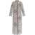 Tory Burch Grey Kaftan With Contrasting Trims And Eyelet Closure On The Front In Silk And Cotton Blend Woman GREY
