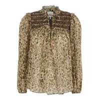 Camasi Multicolor Shirt With Lace Closure And All-Over Print In Viscose Woman Femei