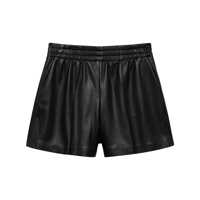 Pantaloni casual Anine Bing Kam Vegan Leather Shorts Femei