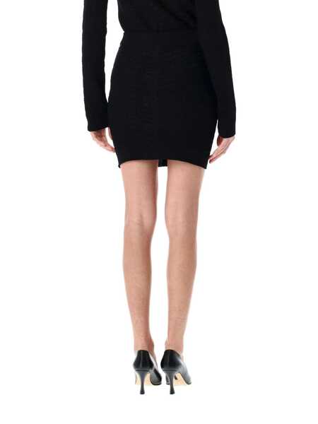 Fuste Balmain Balmain Knit Skirt With Buttons Black Femei (BM 17358156) 2