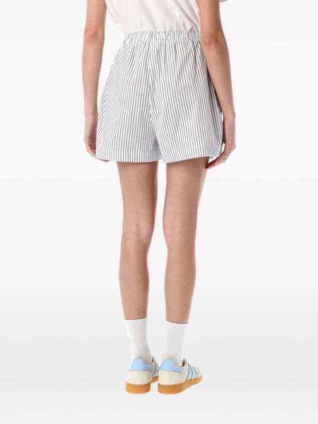 Pantaloni casual SPORTY & RICH Sporty & Rich Src Poplin Striped Shorts WHITE/BLUE STRIPES Femei (BM 17358390) 2
