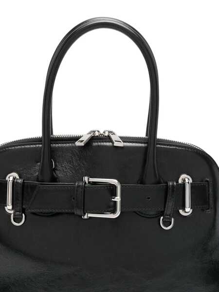 Genti de mana OSOI Zip Brocle Black Handbag With Belt With Metal Buckle And Top Shoulder Strap In Leather Woman Black Femei (BM 17358429) 3