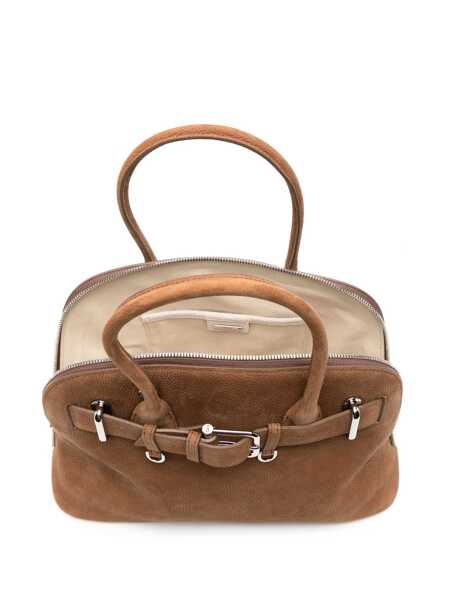 Genti de mana OSOI Zip Brocle Brown Handbag With Belt With Metal Buckle And Top Shoulder Strap In Leather Woman BROWN Femei (BM 17358432) 4