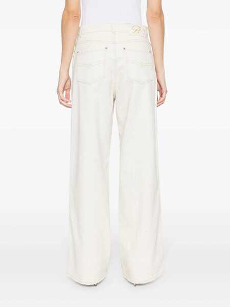 Pantaloni casual Blumarine Blumarine Panta J.Boyfriend Clothing WHITE Femei (BM 17358504) 4