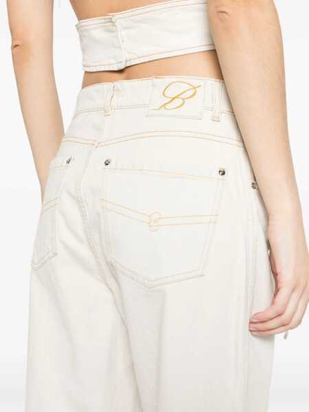 Pantaloni casual Blumarine Blumarine Panta J.Boyfriend Clothing WHITE Femei (BM 17358504) 5