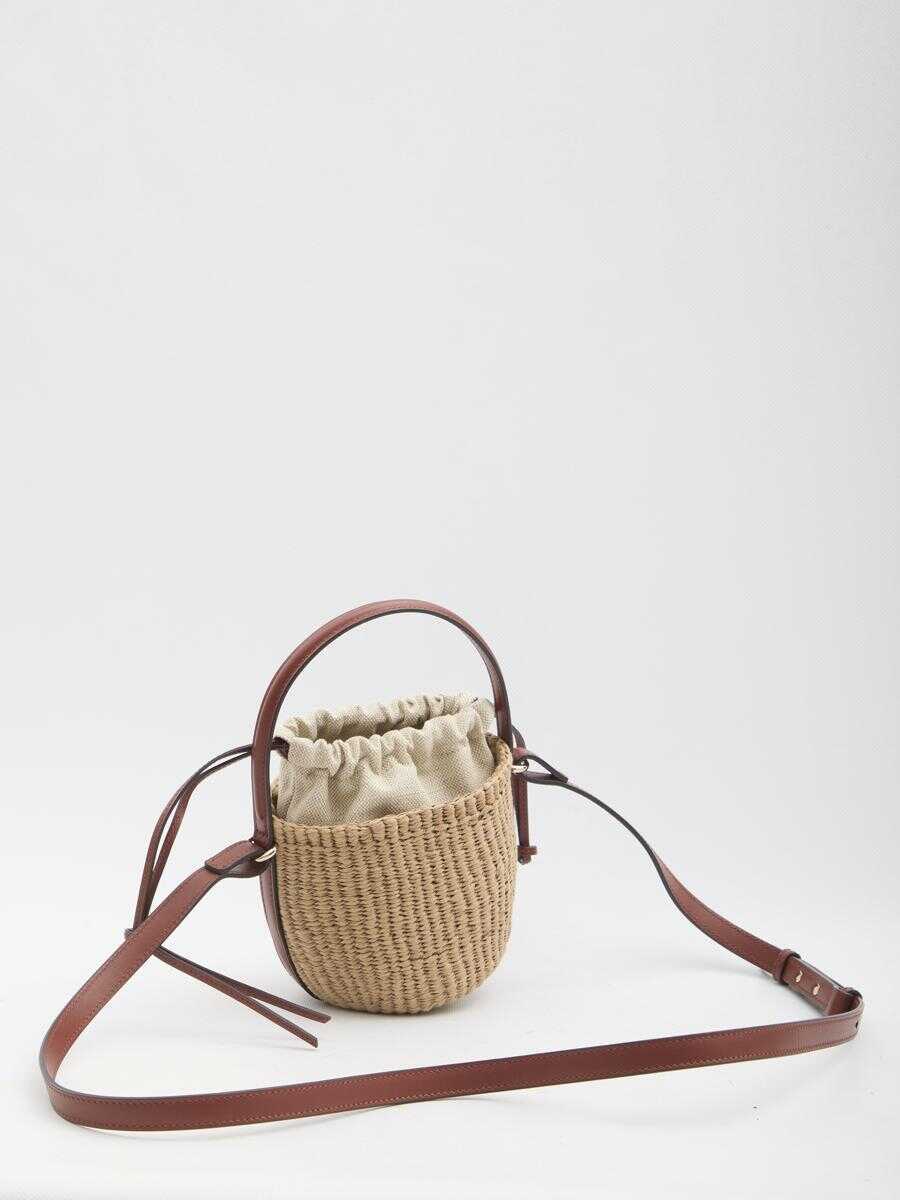 Genti de umar Chloe Mini Horse Medal Basket Bag BROWN Femei (BM 17358711) 2