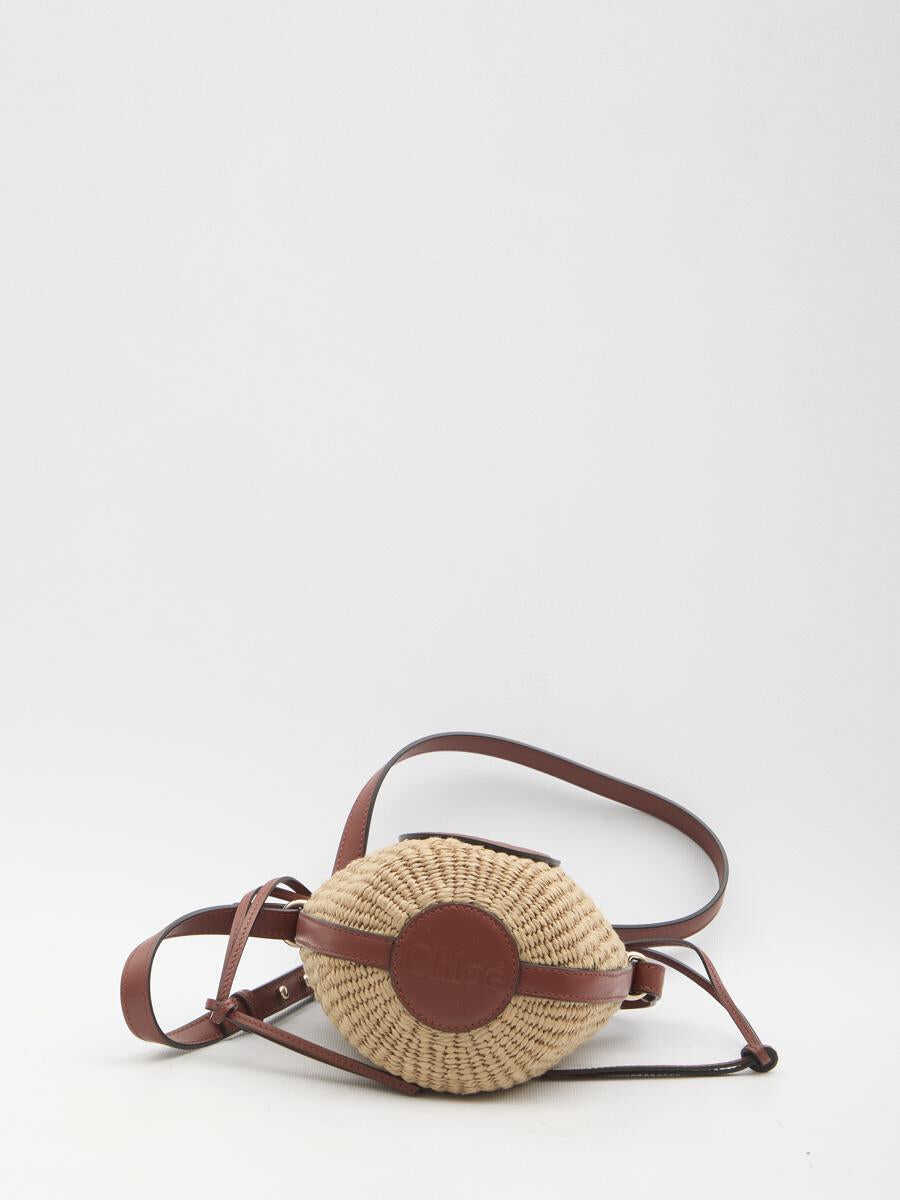 Genti de umar Chloe Mini Horse Medal Basket Bag BROWN Femei (BM 17358711) 3