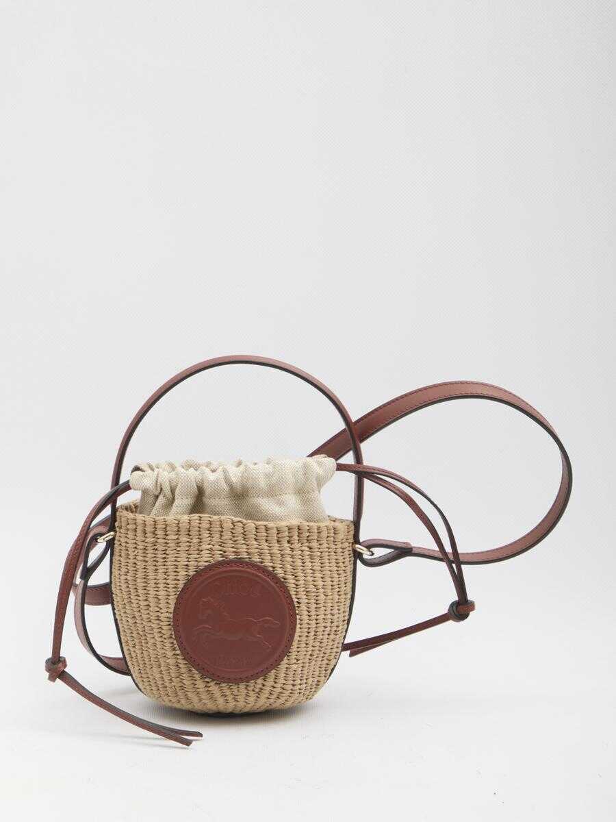 Genti de umar Chloe Mini Horse Medal Basket Bag BROWN Femei (BM 17358711) 1