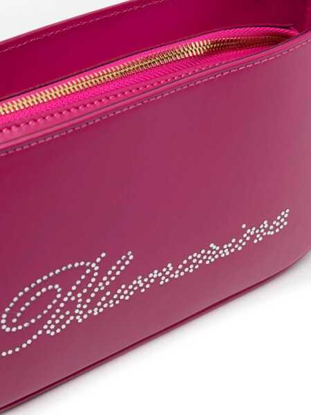 Genti de mana Blumarine Blumarine Logo Print Leather Handbag Purple Femei (BM 17358729) 4