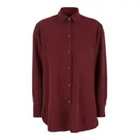 Camasi Bordeaux Shirt With Classic Collar In Tech Fabric Woman Femei