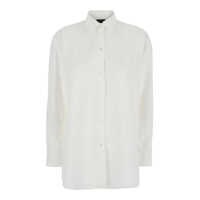 Camasi White Shirt With Classic Collar In Tech Fabric Woman Femei