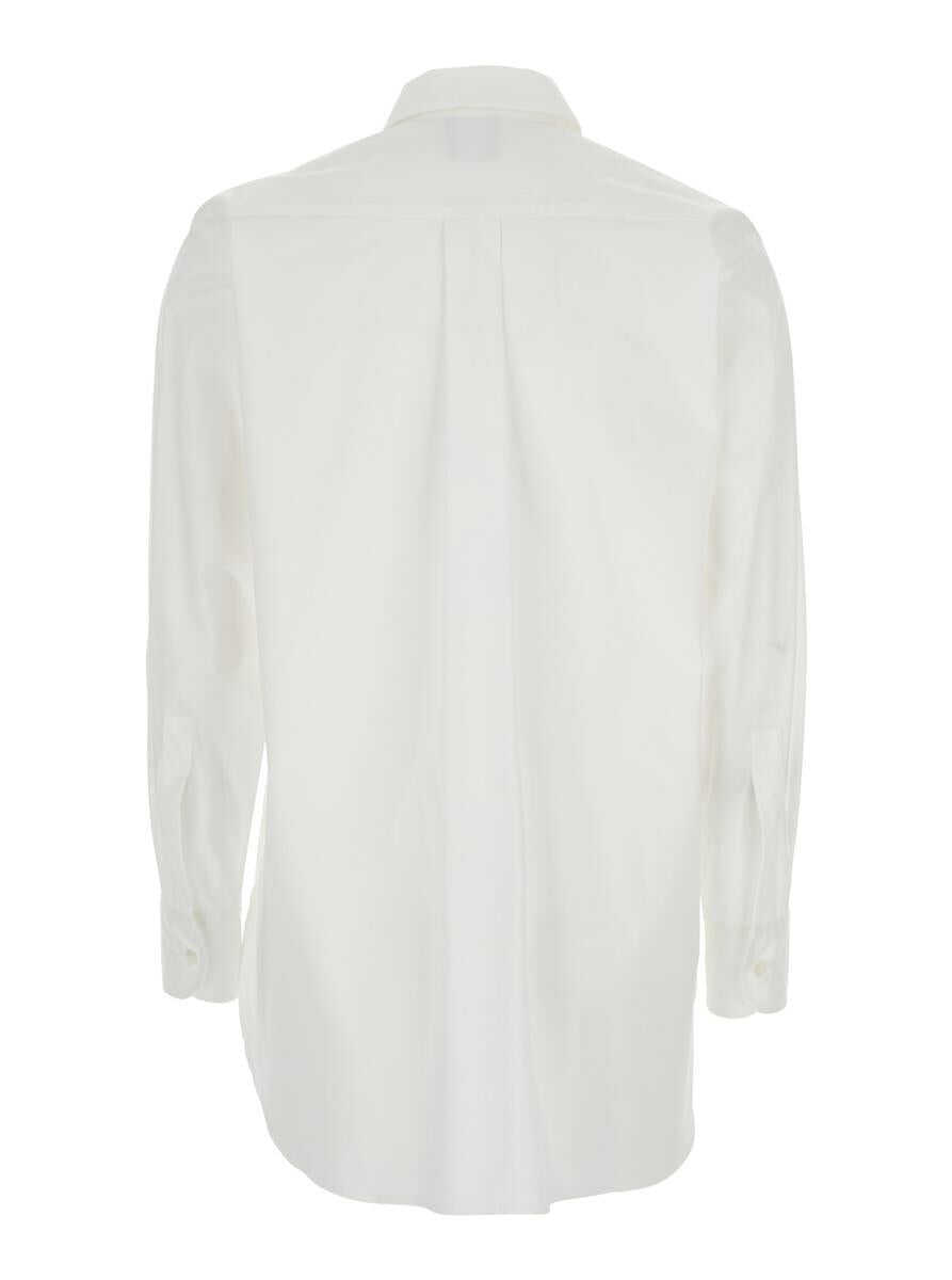 Camasi PLAIN White Shirt With Classic Collar In Cotton Blend Stretch Woman WHITE Femei (BM 17358864) 2