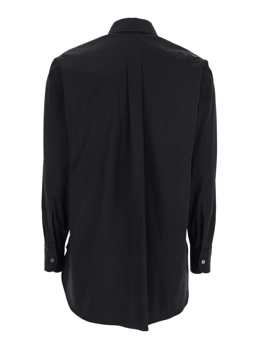Camasi PLAIN Black Shirt With Classic Collar In Cotton Blend Stretch Woman Black Femei (BM 17358867) 2