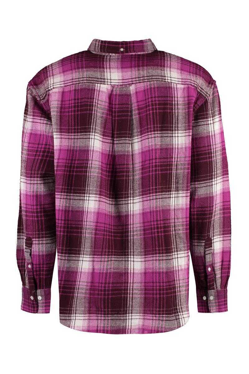 Camasi GANT Gant Checked Flannel Shirt Purple Barbati (BM 17359128) 2
