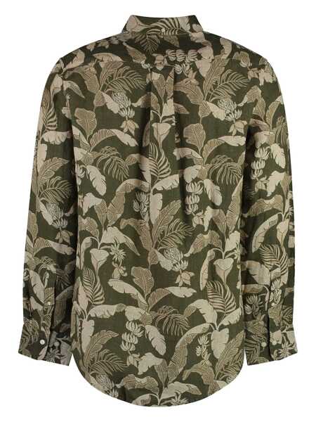 Camasi GANT Gant Printed Linen Shirt GREEN Barbati (BM 17359137) 2