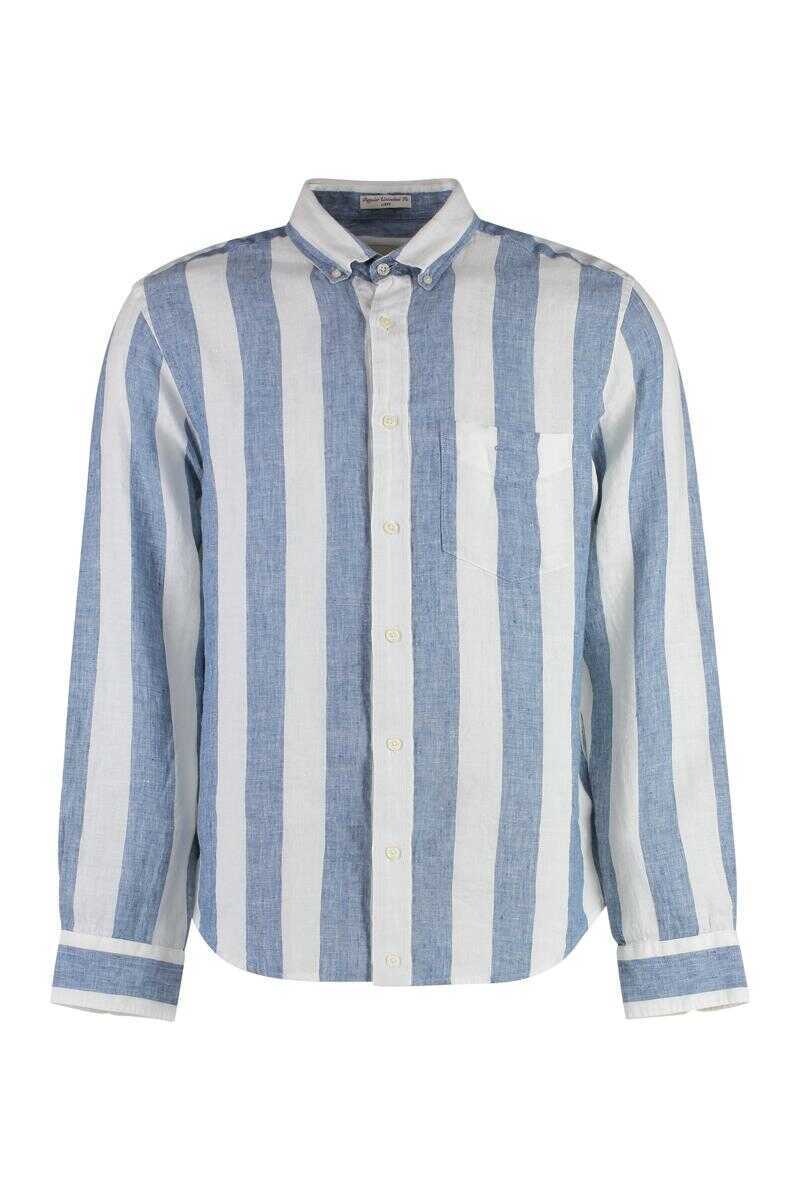 Camasi GANT Gant Striped Linen Shirt WHITE Barbati (BM 17359146) 1