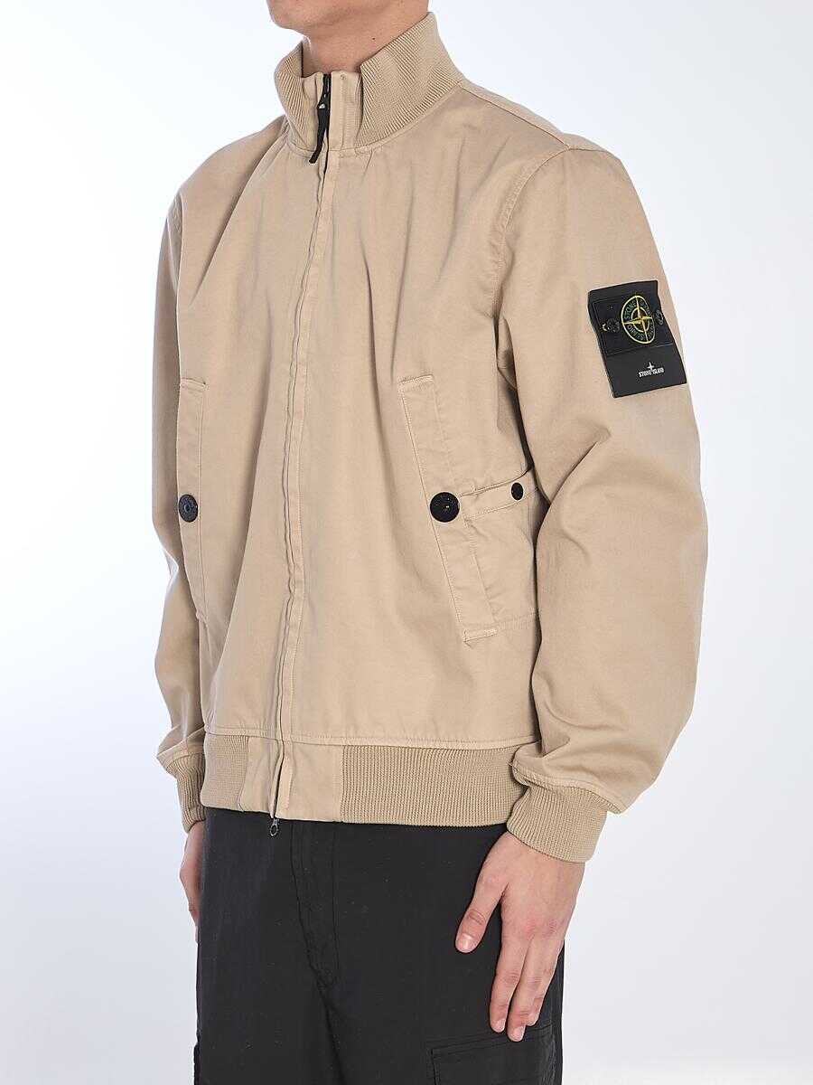 Bomber jacket Stone Island Cotton Bomber Jacket Beige Barbati (BM 17359200) 2