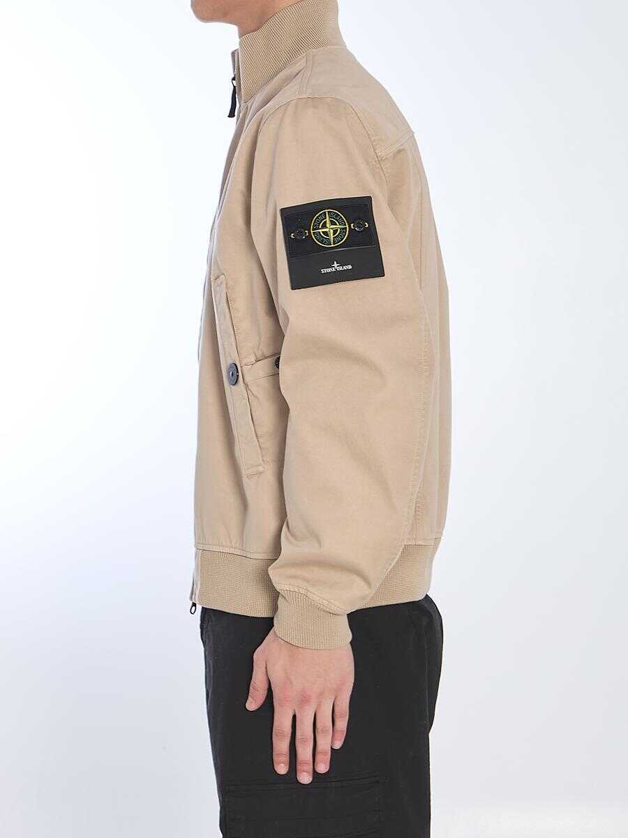 Bomber jacket Stone Island Cotton Bomber Jacket Beige Barbati (BM 17359200) 3