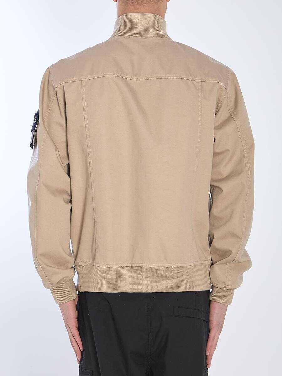 Bomber jacket Stone Island Cotton Bomber Jacket Beige Barbati (BM 17359200) 4