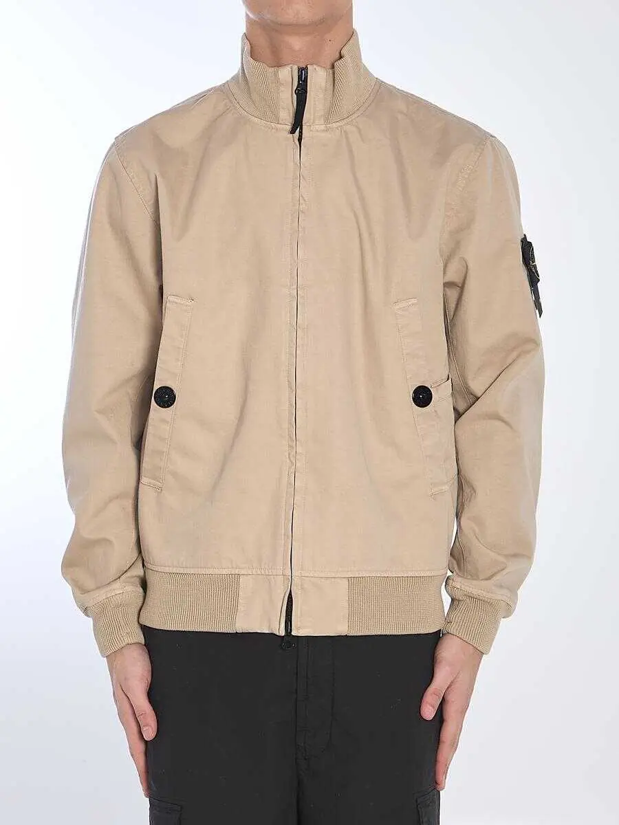 Bomber jacket Stone Island Cotton Bomber Jacket Beige Barbati (BM 17359200) 1