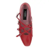 Balerini CAREL PARIS Dama - Balerini CAREL PARIS Eloise Red Ballet Shoes With Criss-Crossed Adjustable Straps In Leather Woman RED Femei (BM 17359239) - B-mall.ro