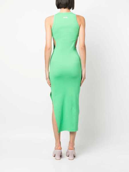 Rochii MSGM Msgm Cotton Midi Sheat-Dress GREEN Femei (BM 17359461) 4