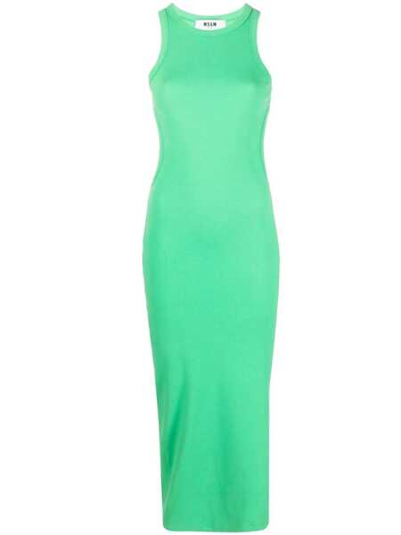 Rochii MSGM Msgm Cotton Midi Sheat-Dress GREEN Femei (BM 17359461) 1