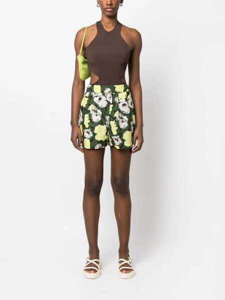 Pantaloni casual MSGM Msgm Cotton Shorts GREEN Femei (BM 17359464) 2