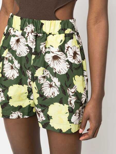 Pantaloni casual MSGM Msgm Cotton Shorts GREEN Femei (BM 17359464) 5