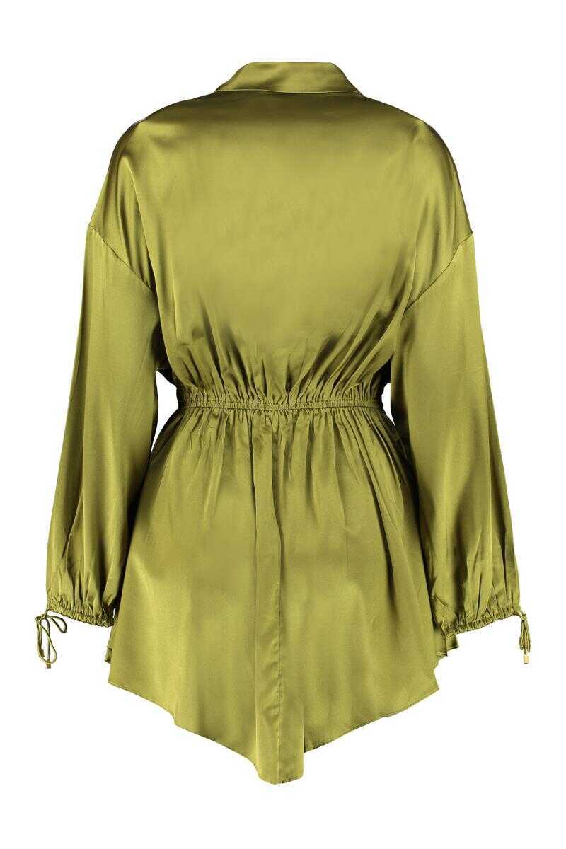 Rochii RETROFTE Retrofte Silk Shirtdress GREEN Femei (BM 17359479) 2