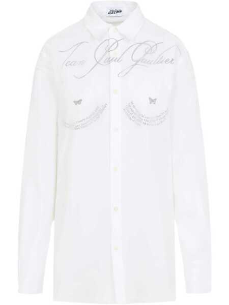 Camasi Jean Paul Gaultier Jean Paul Gaultier Tattoo Poem Shirt WHITE Femei (BM 17359509) 1