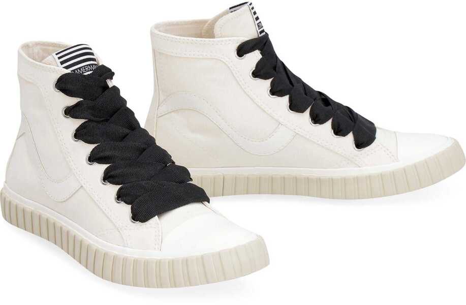 Sneakers ZIMMERMANN Zimmermann Canvas High-Top Sneakers WHITE Femei (BM 17359740) 3