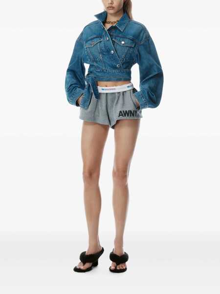 Geci Alexander Wang Alexander Wang Wrapped Trucker Jacket BLUE Femei (BM 17360037) 2