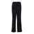 PLAIN Black Pants With Elastic Rear Waist And Wide Leg In Tech Fabric Woman Black