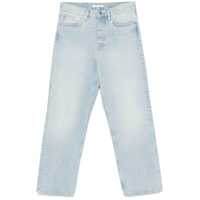 Blugi Light-Blue Five Pocket Jeans With Logo Patch On The Back In Denim Man Barbati