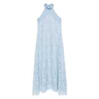 Rochii D.Exterior Light Halter Blue Midi Dress Femei
