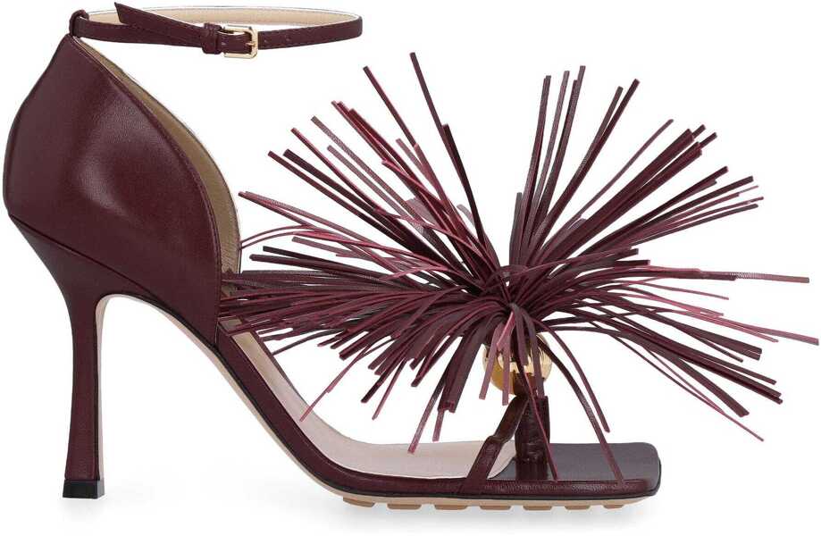 Pantofi cu toc Bottega Veneta Bottega Veneta Stretch Leather Sandals Red Femei (BM 17361615) 2